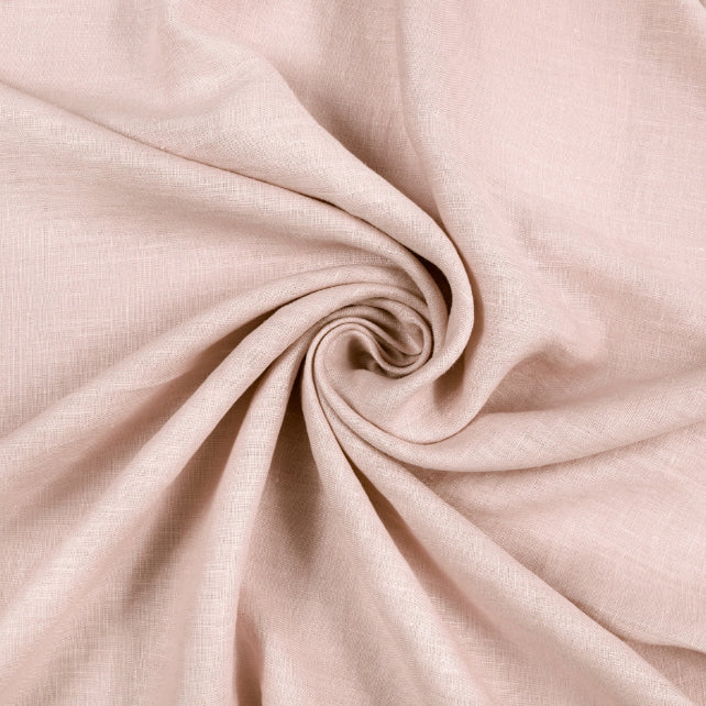 Tissu 100% Lin Lavé | Rose Pétale Stonewashed | 190gr/m² Laize 1m45