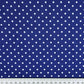 Tissu Coton Petits Pois 4mm Blancs Fond Bleu Navy | Laize 1m60