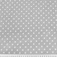 Tissu Coton Petits Pois 4mm Blancs Fond Gris | Laize 1m60