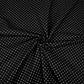 Tissu Coton Petits Pois 4mm Blancs Fond Noir | Laize 1m60