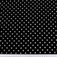Tissu Coton Petits Pois 4mm Blancs Fond Noir | Laize 1m60