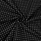 Tissu Coton Petits Pois 4mm Blancs Fond Noir | Laize 1m60