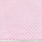Tissu Coton Petits Pois 4mm Blancs Fond Rose Clair | Laize 1m60