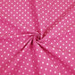 Tissu Coton Petits Pois 4mm Blancs Fond Rose Fuchsia | Laize 1m60