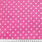 Tissu Coton Petits Pois 4mm Blancs Fond Rose Fuchsia | Laize 1m60