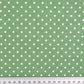 Tissu Coton Petits Pois 4mm Blancs Fond Vert Fougère | Laize 1m60
