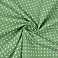 Tissu Coton Petits Pois 4mm Blancs Fond Vert Fougère | Laize 1m60