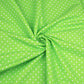 Tissu Coton Petits Pois 4mm Blancs Fond Vert Jasmin | Laize 1m60