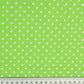 Tissu Coton Petits Pois 4mm Blancs Fond Vert Jasmin | Laize 1m60