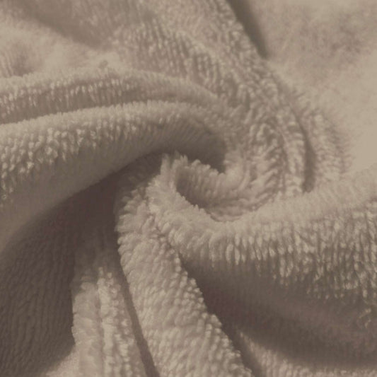 Tissu Coton Micro Eponge Bambou Beige Galet | Laize 1m50