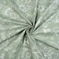 Tissu Coton Contours de Fleurs Vert Olive | Laize 1m55