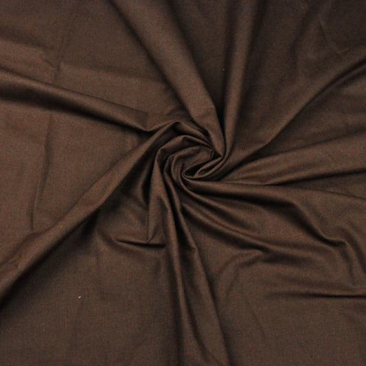Tissu Coton Uni | Grande Laize 2m20 | Couleur Brun Cacao