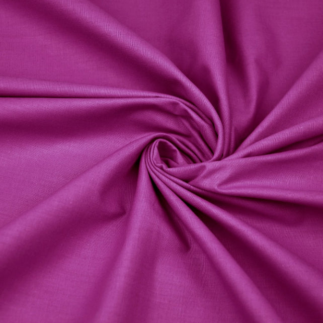 Tissu Coton Uni | Grande Laize 2m20 | Couleur Rose Fuchsia