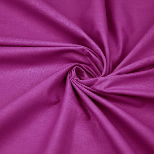 Tissu Coton Uni | Grande Laize 2m20 | Couleur Rose Fuchsia