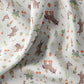 Tissu Coton Animaux Baudet Fond Ecru | Laize 1m50