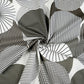 Tissu Coton Géométrique Grands Cercles Gris | Laize 1m55