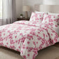 Tissu Coton Cerisier Fleurs Roses Fond Blanc | Laize 1m55