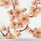 Tissu Coton Cerisier Fleurs Saumon Fond Blanc | Laize 1m55