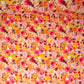 Tissu Double Gaze De Coton Imprimé | Fleurs Rebecca Orange