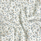 Tissu Double Gaze De Coton Imprimé | Fleurs Jefine Naturels Blanc