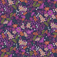 Tissu Coton Fleurs Marie Orange Violet | Laize 1m50