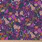 Tissu Coton Fleurs Marie Orange Violet | Laize 1m50