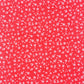 Tissu Coton Mini Patch Fleurs Blanches Fond Rouge | Laize 1m55