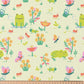 Tissu Coton Grenouille Coaco Vert Orange | Laize 1m50