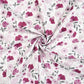 Tissu Coton Fleurs Burgundy Violet Fond Blanc | Laize 1m55