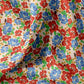 Tissu Coton Fleurs Odali Rouge Bleu | Laize 1m50