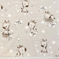 Tissu Coton Africains Girafes Beiges Fond Beige | Laize 1m55
