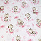Tissu Coton Africains Girafes Roses Fond Blanc | Laize 1m55