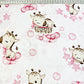 Tissu Coton Africains Girafes Roses Fond Blanc | Laize 1m55