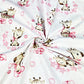 Tissu Coton Africains Girafes Roses Fond Blanc | Laize 1m55