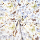 Tissu Coton Papillons Libellule Vert Gris | Laize 1m60