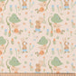 Tissu Coton Souris Soury Bleu Orange | Laize 1m50