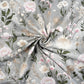 Tissu Coton Jardin Fleuri Fond Gris | Laize 1m55
