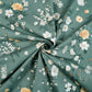 Tissu Coton Lily Roses Sauvages Fond Vert Sauge | Laize 1m55