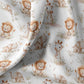 Tissu Coton Numérique Melte Lion Girafe Fond Blanc | Laize 1m50