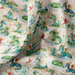 Tissu Coton Numérique Dragon Pendr Vert Fond Lin | Laize 1m50