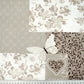 Tissu Coton Patchwork Fleurs Beige Brun | Laize 1m55