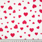 Tissu Coton Petits Cœurs Roses Fond Blanc | Laize 1m55
