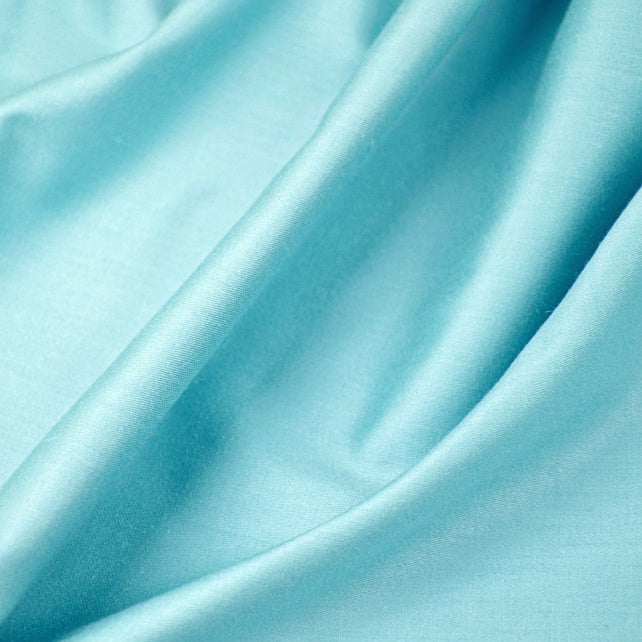 Tissu Satin 100% Coton Uni | Turquoise Light