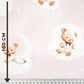 Tissu Coton Teddy Lune Fond Rose | Laize 1m55