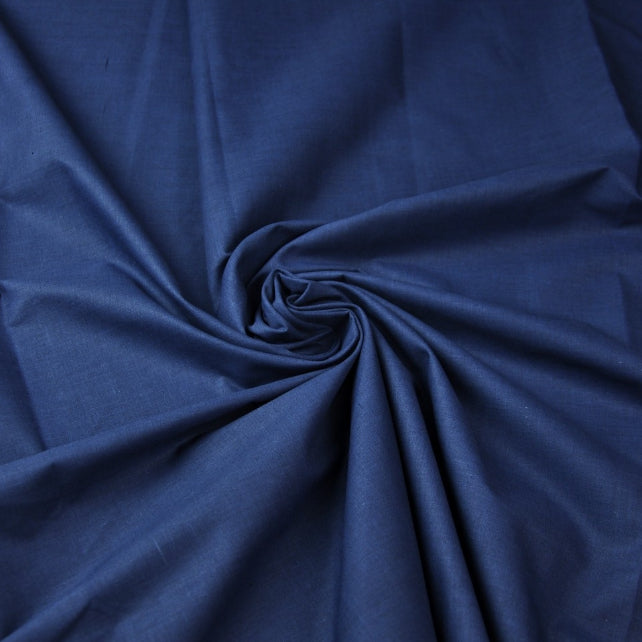 Tissu Coton Uni | Grande Laize 2m20 | Couleur Bleu Navy