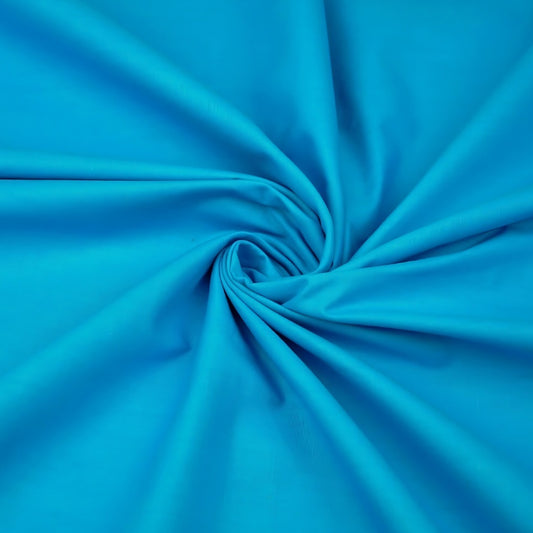 Tissu Coton Uni | Grande Laize 2m20 | Couleur Bleu Turquoise Foncé