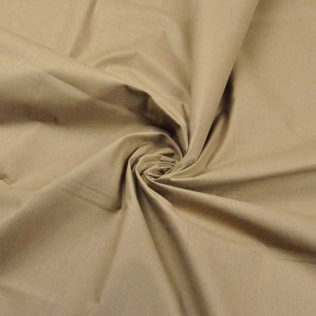 Tissu Coton Uni | Grande Laize 2m20 | Couleur Café Au Lait