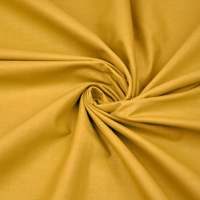 Tissu Coton Uni | Grande Laize 2m20 | Couleur Moutarde