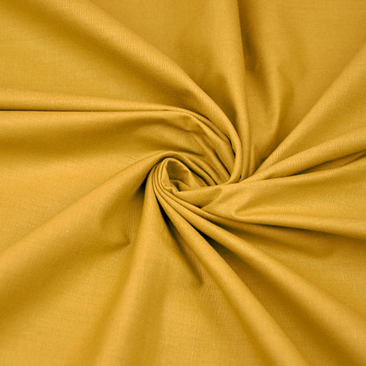 Tissu Coton Uni | Grande Laize 2m20 | Couleur Moutarde