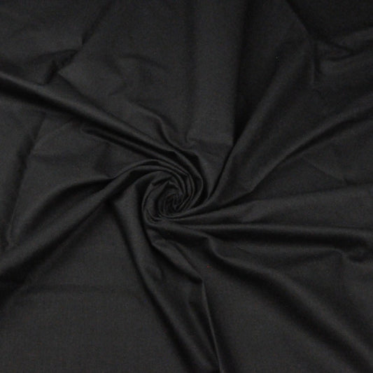 Tissu Coton Uni | Grande Laize 2m20 | Couleur Noir